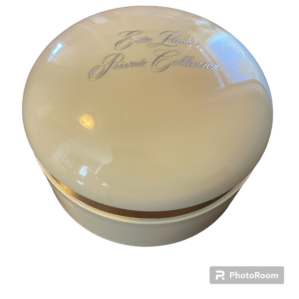 Vintage Estée Lauder Private Collection Body Powder Container Round Box Only
